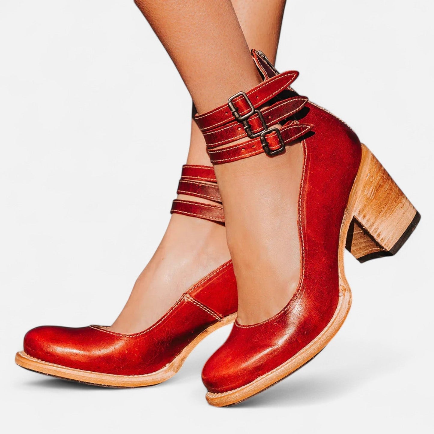 Ancient World | Women's Heeled Sandals – Timeless Craftsmanship and Everyday Elegance