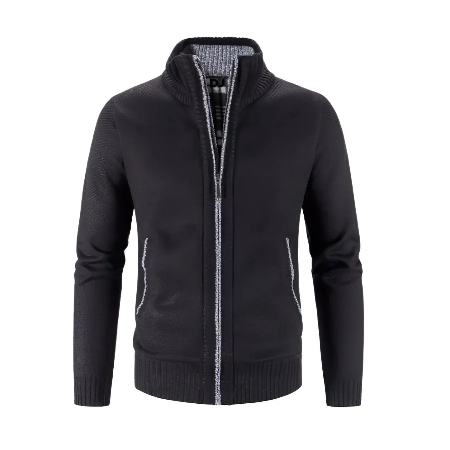 Mens Zip-Up Cardigan Modern Effortless Style For Men Versatile Everyday Office Wear