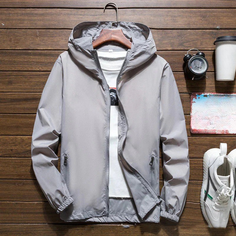 Men's Winter Windbreaker Jacket For Outdoor And City Wear, Adjustable Fit, Wind Resistant