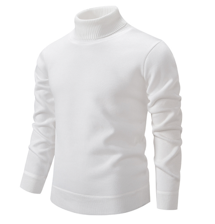 Soft wool turtleneck for men