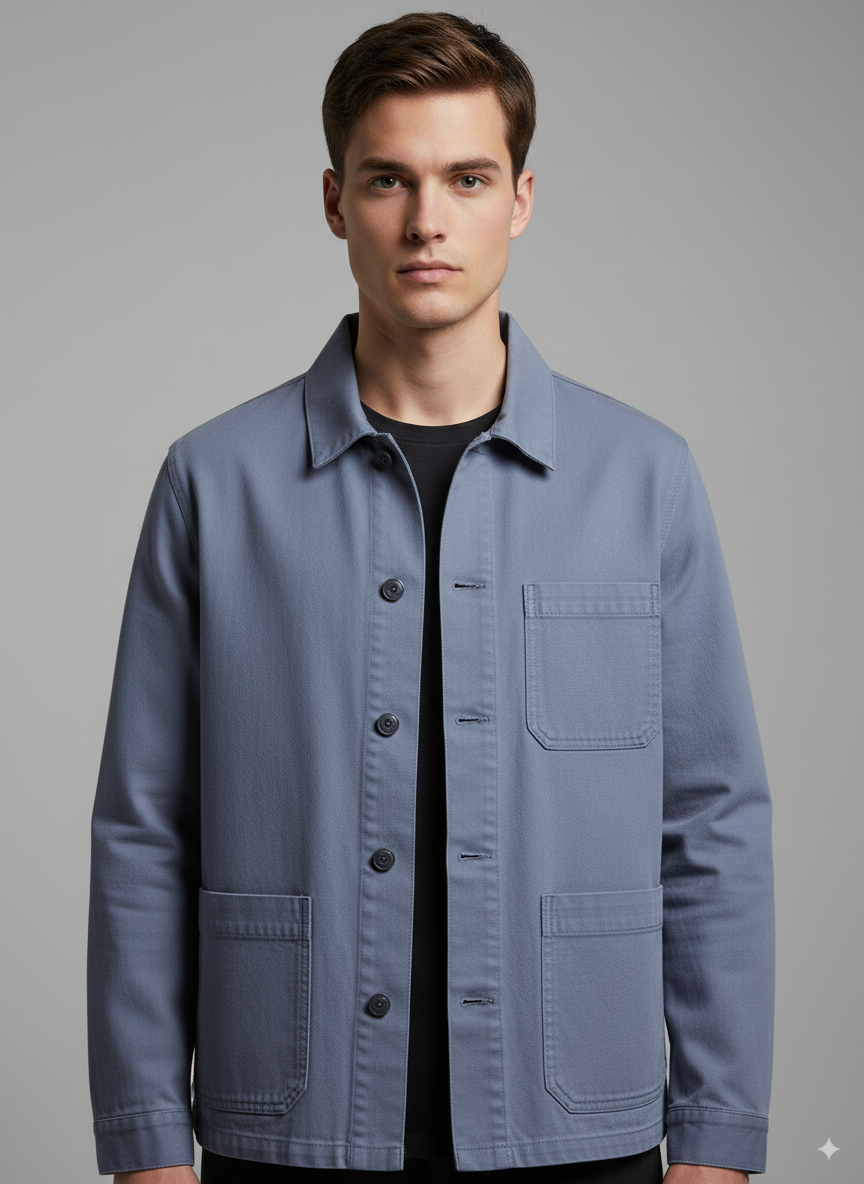 TrendAura Nordisk Flair Mens Casual Jacket With Button Front Chest Pocket Relaxed Fit