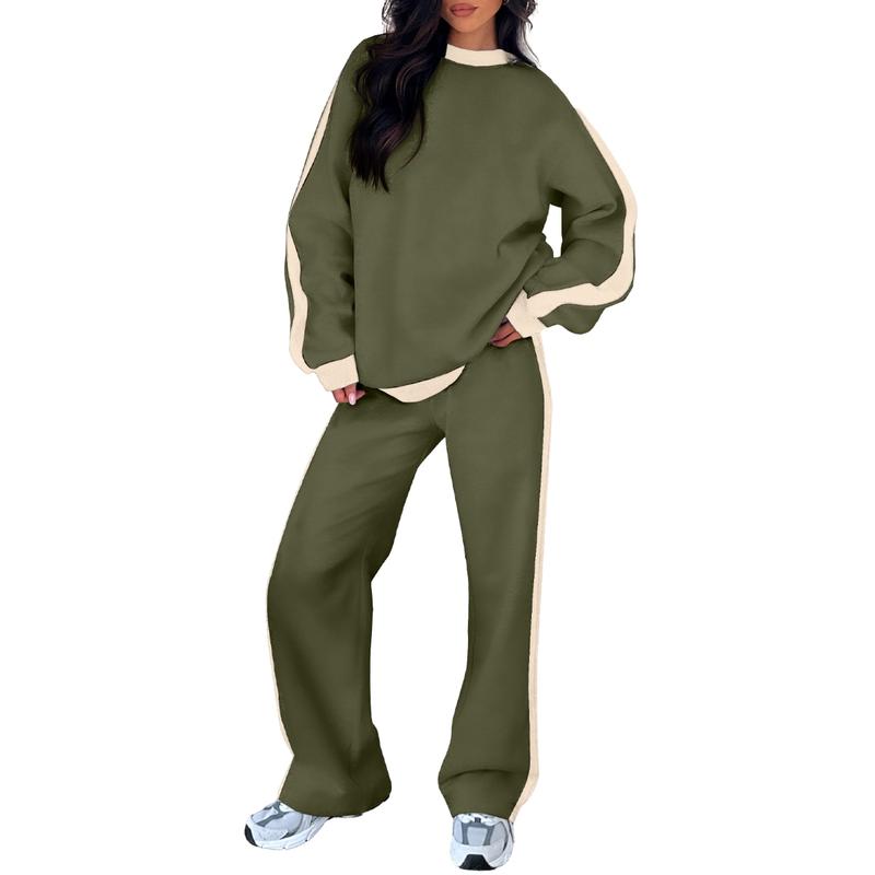 Women's Sweatshirt Set with Relaxed Fit and Soft Fabric