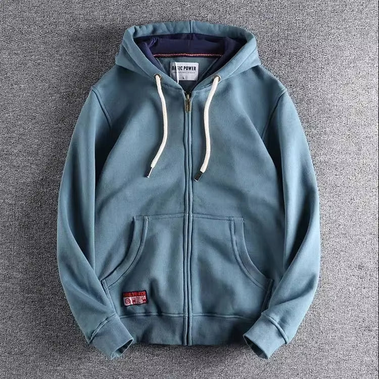 Oscar Cotton Zip Up Hoodie With Relaxed Fit For Men By TrendAura Soft Fleece Everyday Casual Comfort