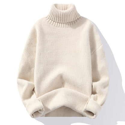 Men's Turtleneck Knit Sweater Soft Warm Comfort Classic Fit For Everyday Wear Versatile Layering For Cold Weather
