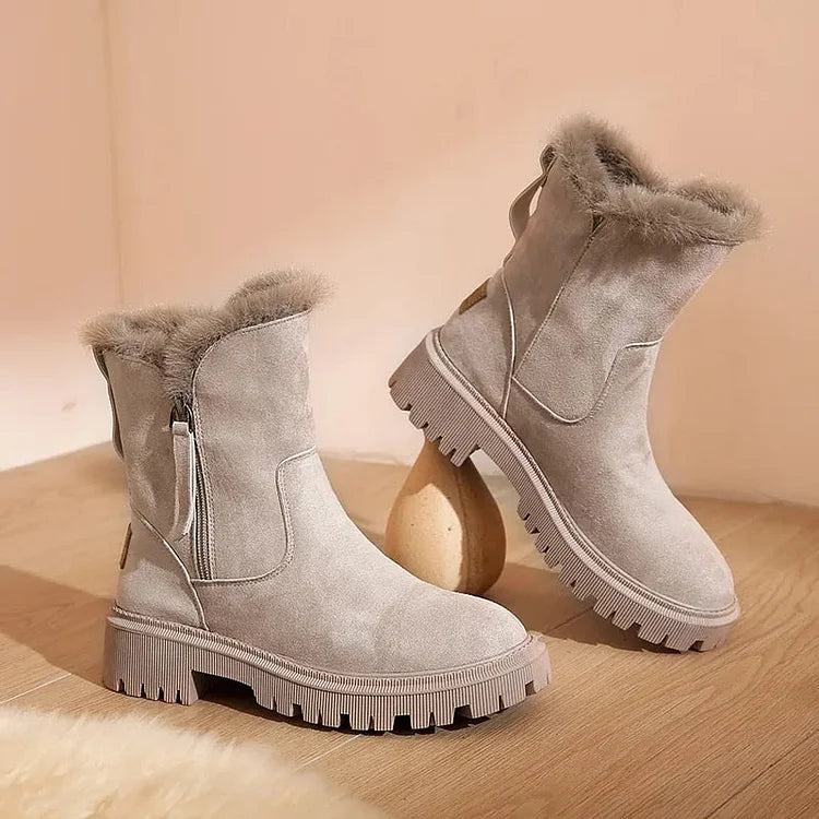 Velvura™ | Women’s Winter Boots – Warm Plush Platform