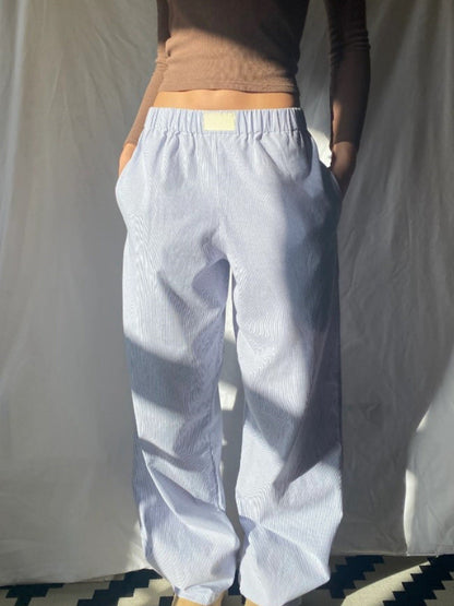 Gabrielle - Wide pants with vertical stripes