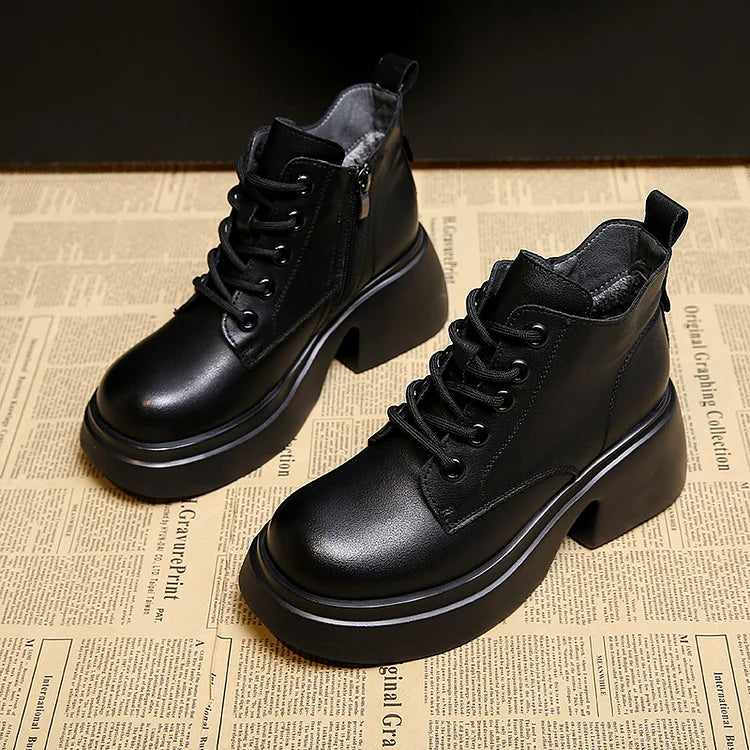 Ardella | Women’s Platform Loafers – 7.5cm Comfy Wedges