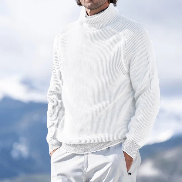 TrendAura Brandon Winter Casual Turtleneck Sweater For Men Soft Ribbed Knitwear For Layering Warmth And Comfort