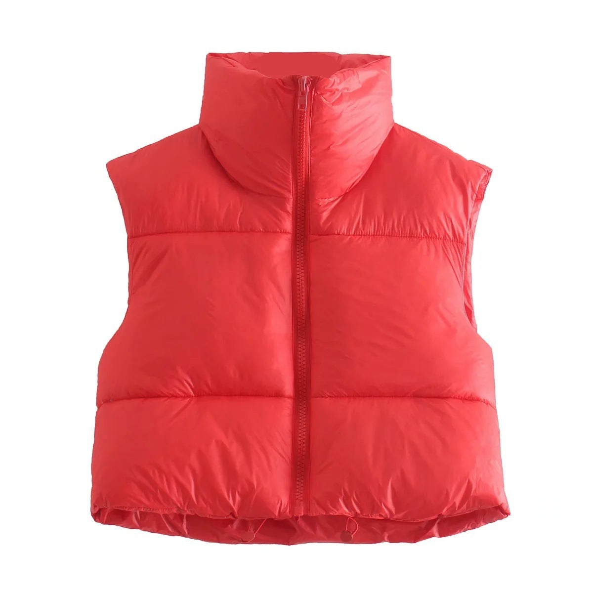 TrendAura Premium Winter Sleeveless Puffer Vest For Women Lightweight Warmth Stand Collar British Inspired Style