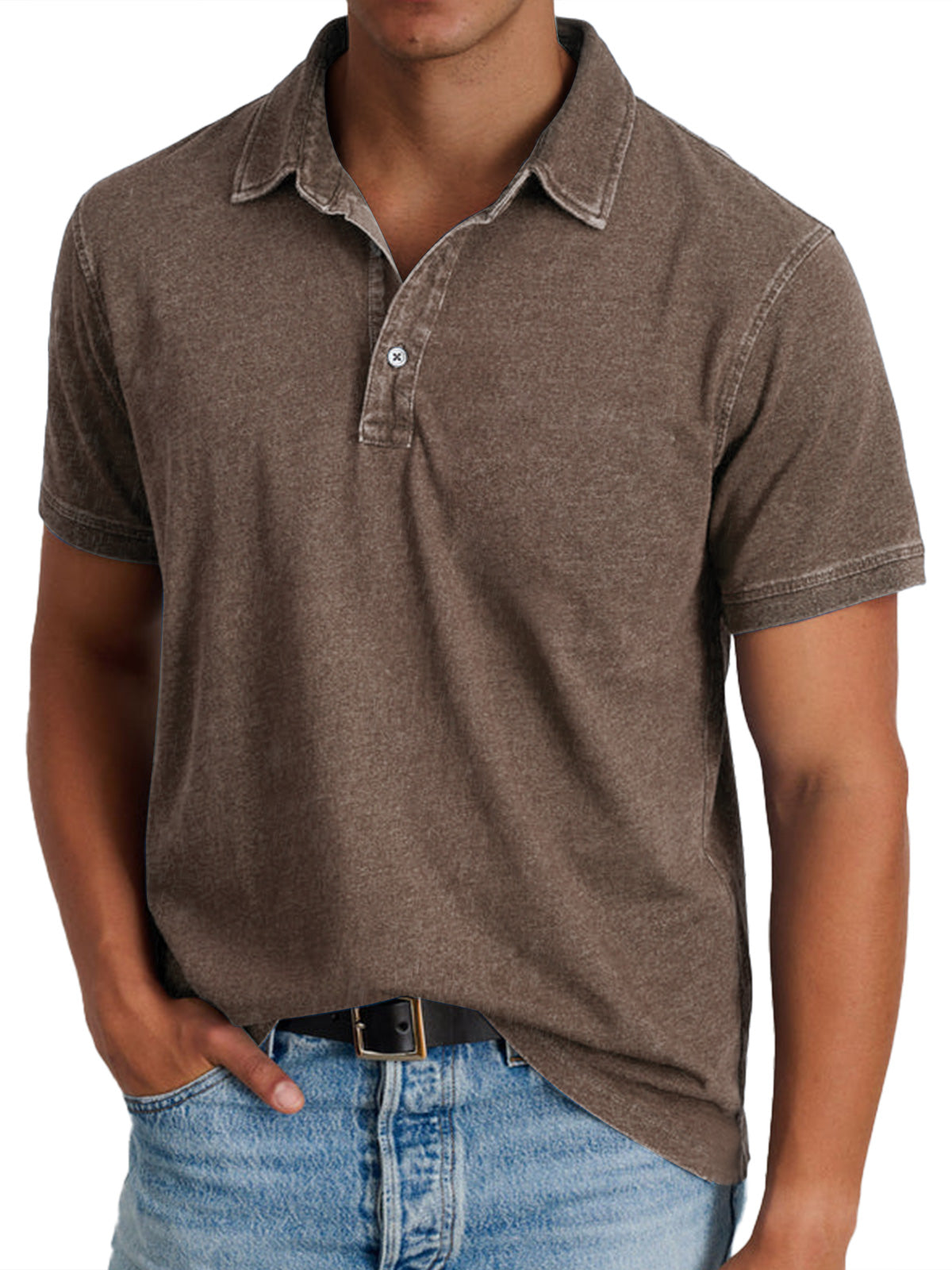 Men's Classic Polo Shirt Short Sleeve Versatile Everyday Essential With Structured Collar