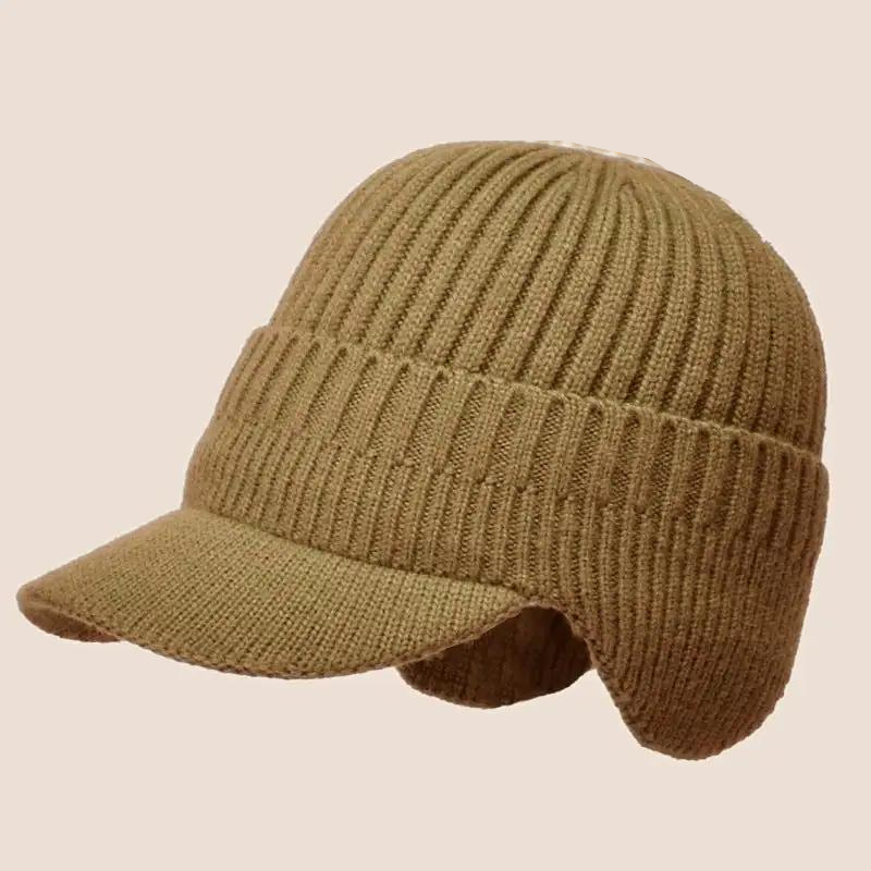 Leonard Warm Knitted Beanie Thick Ribbed Knit For Extreme Cold Elegant Winter Accessory For Men And Women