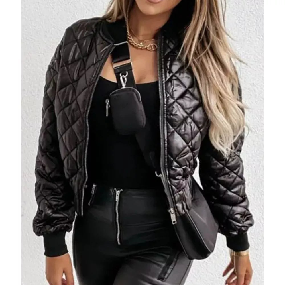 Jenna Short Quilted Jacket For Women Flattering Silhouette With Modern Chic Confidence