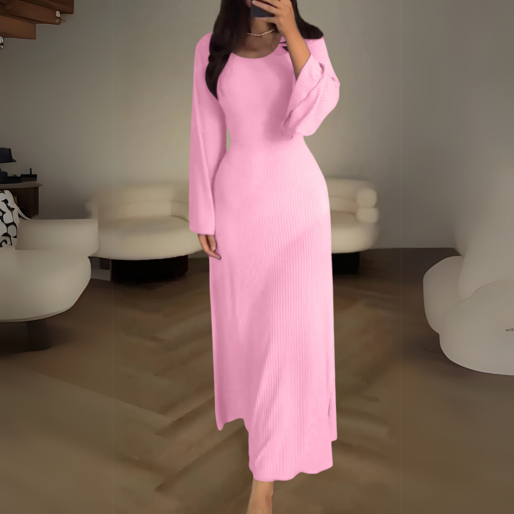 Louna Elegant Long Dress For Women With Long Sleeves Timeless Refined Cut For All Occasions