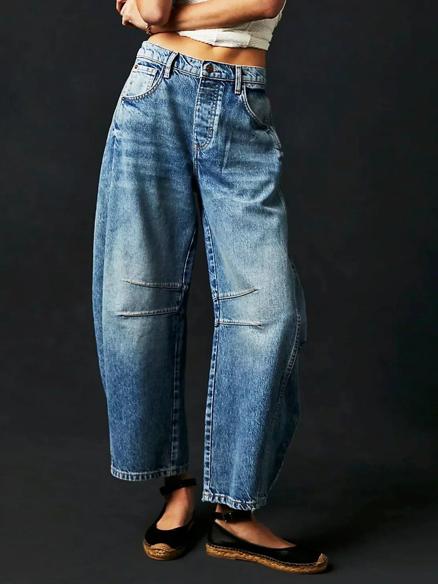 Elizabeth | Women’s Winter Wide Leg Casual Loose Fit jeans