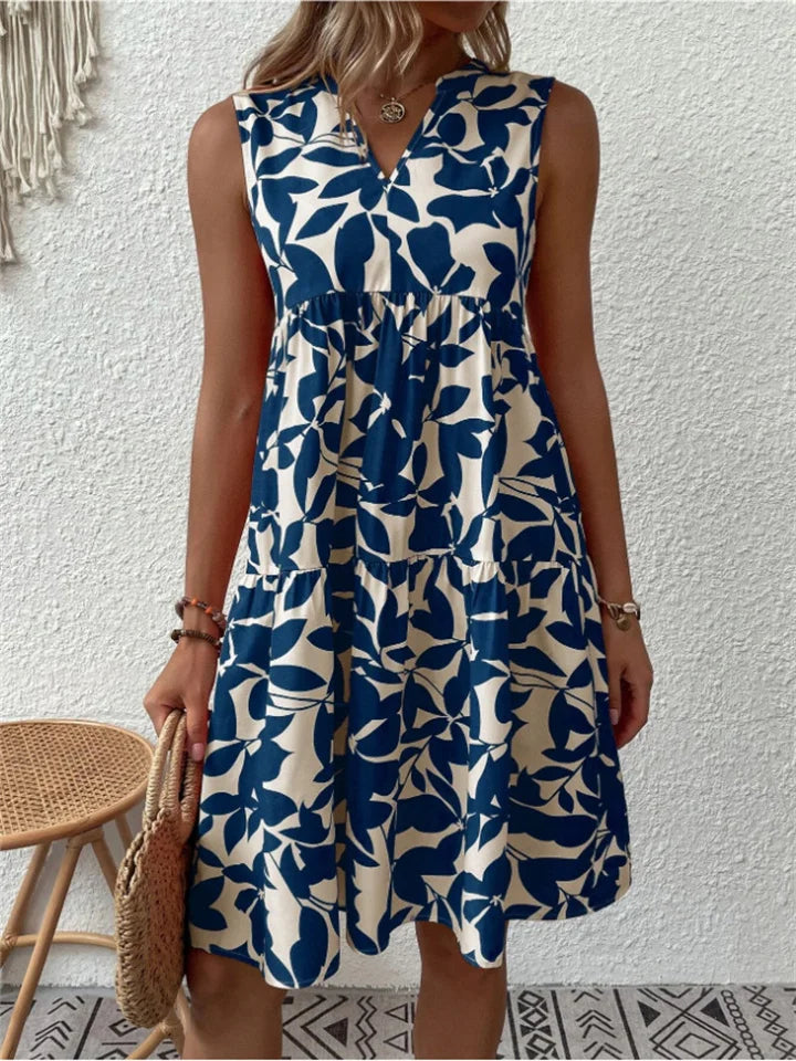 Women's Flowy Dress with Adjustable Straps and Lightweight Fabric