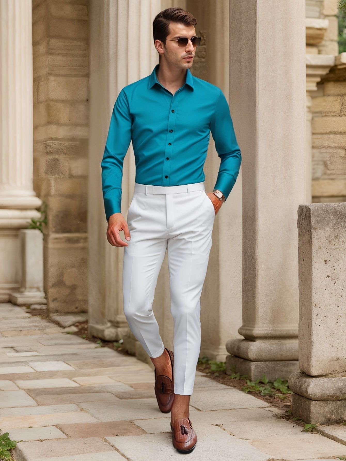 Finn | SlimFit stretch shirt in solid color