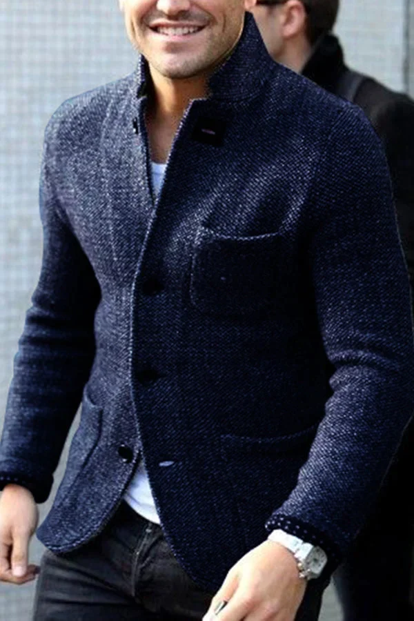 Mens Down Blazer Vintage Style With Lightweight Warmth And Button Down Closure For Modern Men
