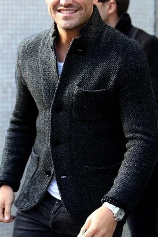 Mens Down Blazer Vintage Style With Lightweight Warmth And Button Down Closure For Modern Men