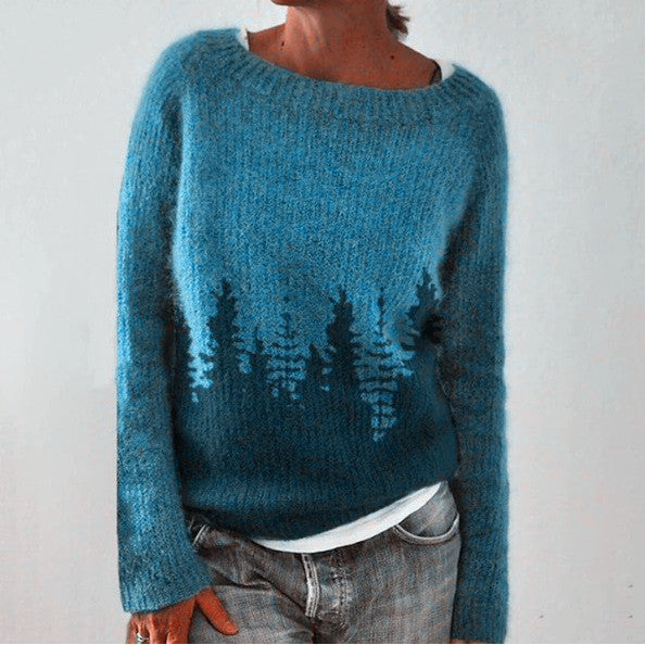 Wool Winter Sweater in Ethnic Patterns