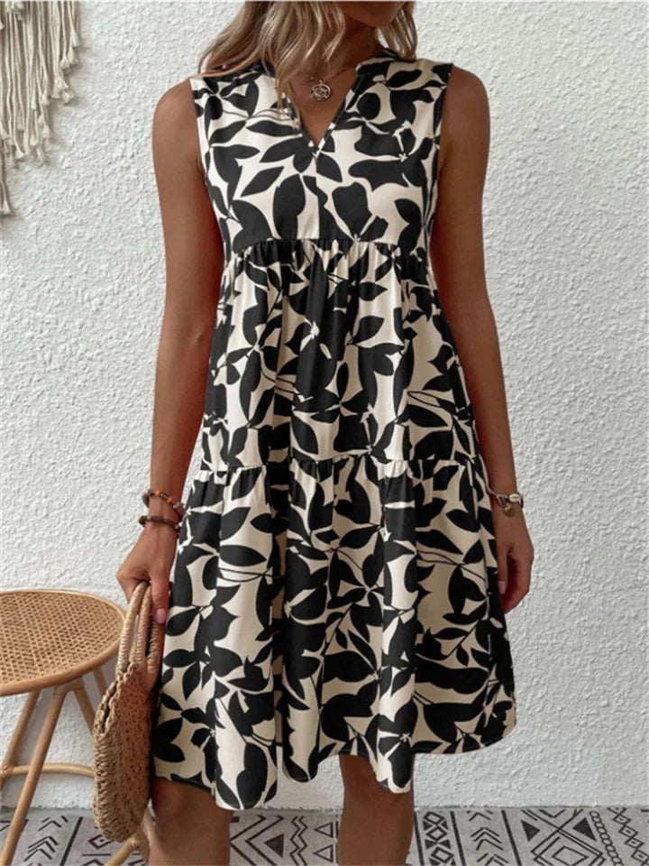 Women's Flowy Dress with Adjustable Straps and Lightweight Fabric