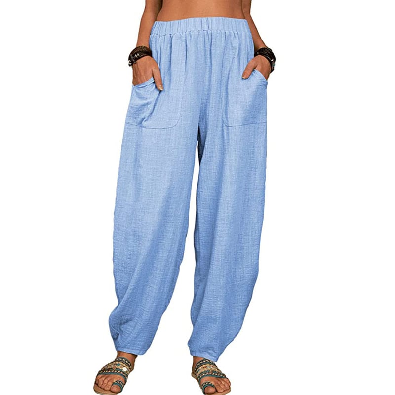 Zinzi - Casual harem pants in cotton and linen