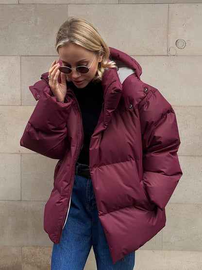 Women's Oversize Winter Jacket with Hood