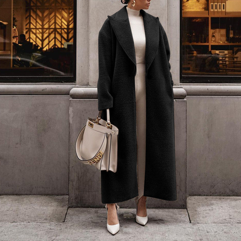 Long Plush Coat For Women With Ultra Warmth And Chic Silhouette Soft Fur Lining Versatile Winter Essential