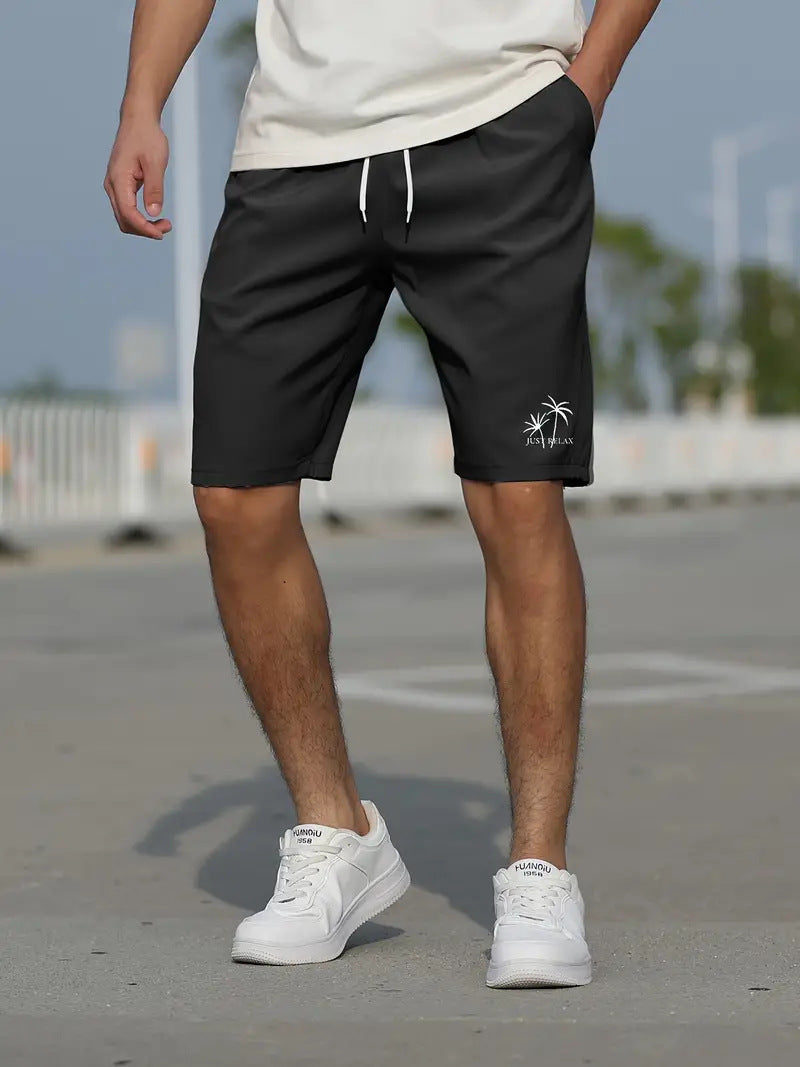 Men's Mint Green Quick Dry Swim Shorts With Elastic Waist Regular Fit Mid Thigh Length For Beach And Pool