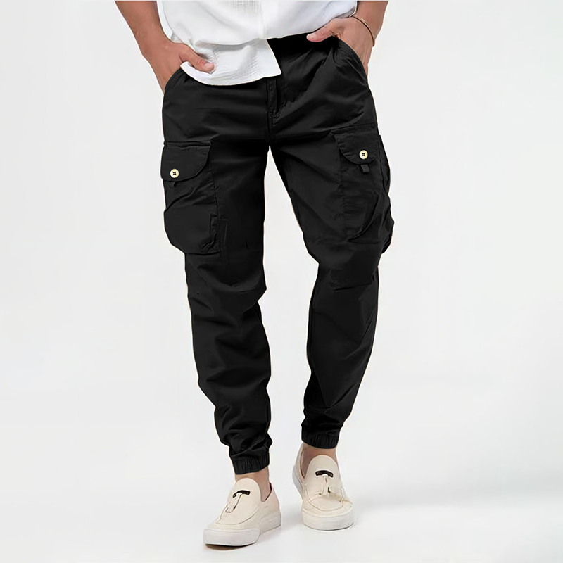 Christopher Mens Lightweight Casual Cargo Pants With Multiple Utility Pockets For Everyday Travel