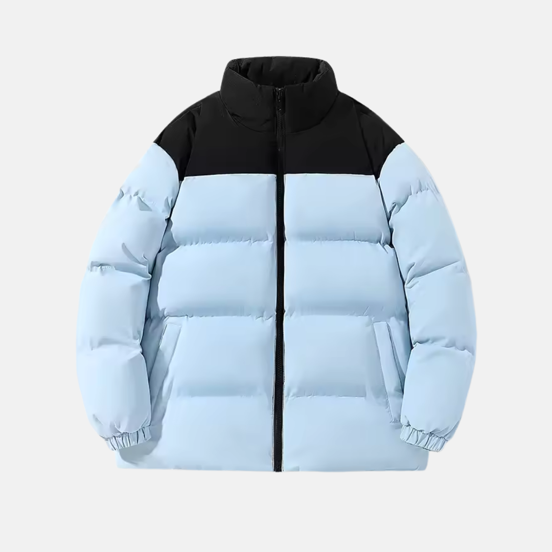 TrendAura Mens Padded Jacket Relaxed Fit Water Resistant Quilted Insulation Stand Collar Nordisk Flair