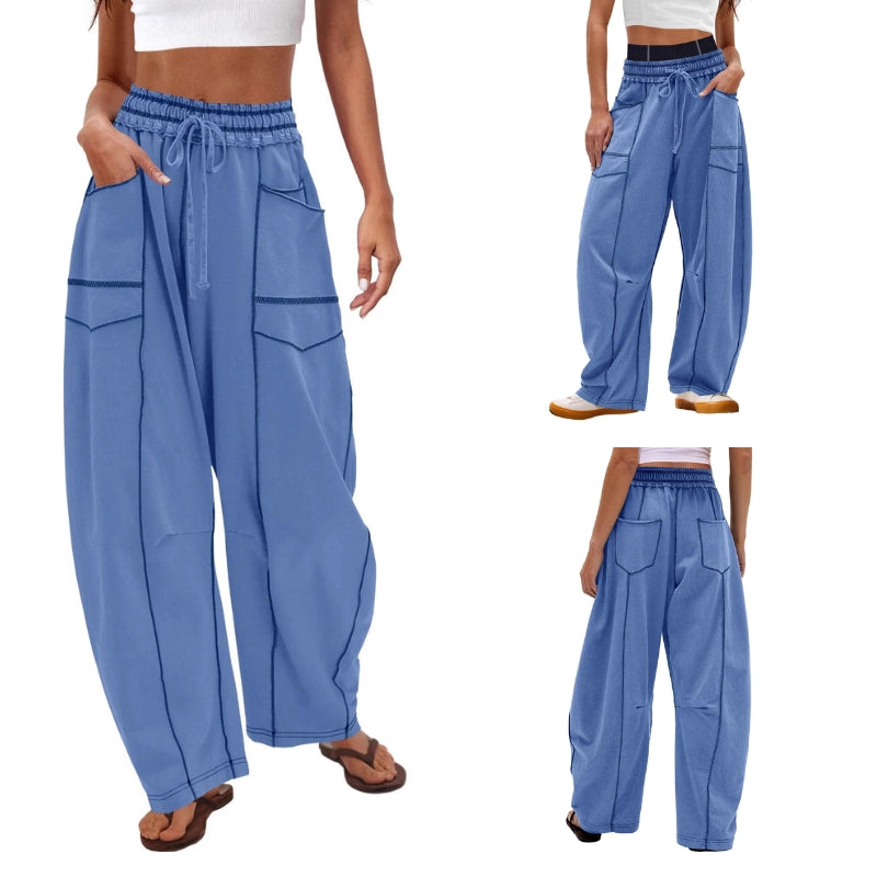 Vera Côte Barrel Sweatpants For Women Breathable Soft Fabric High Rise Shape Retention Versatile Lounge Travel