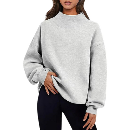Basic loose long-sleeve pullover