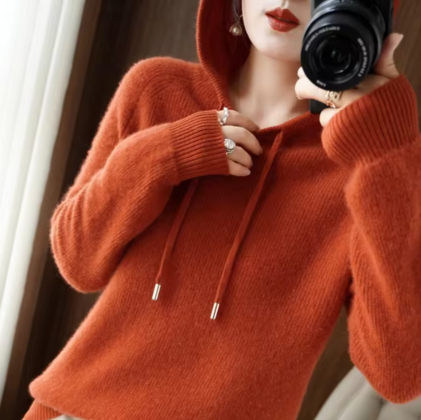 Women's Knit Hoodie | Long Sleeves