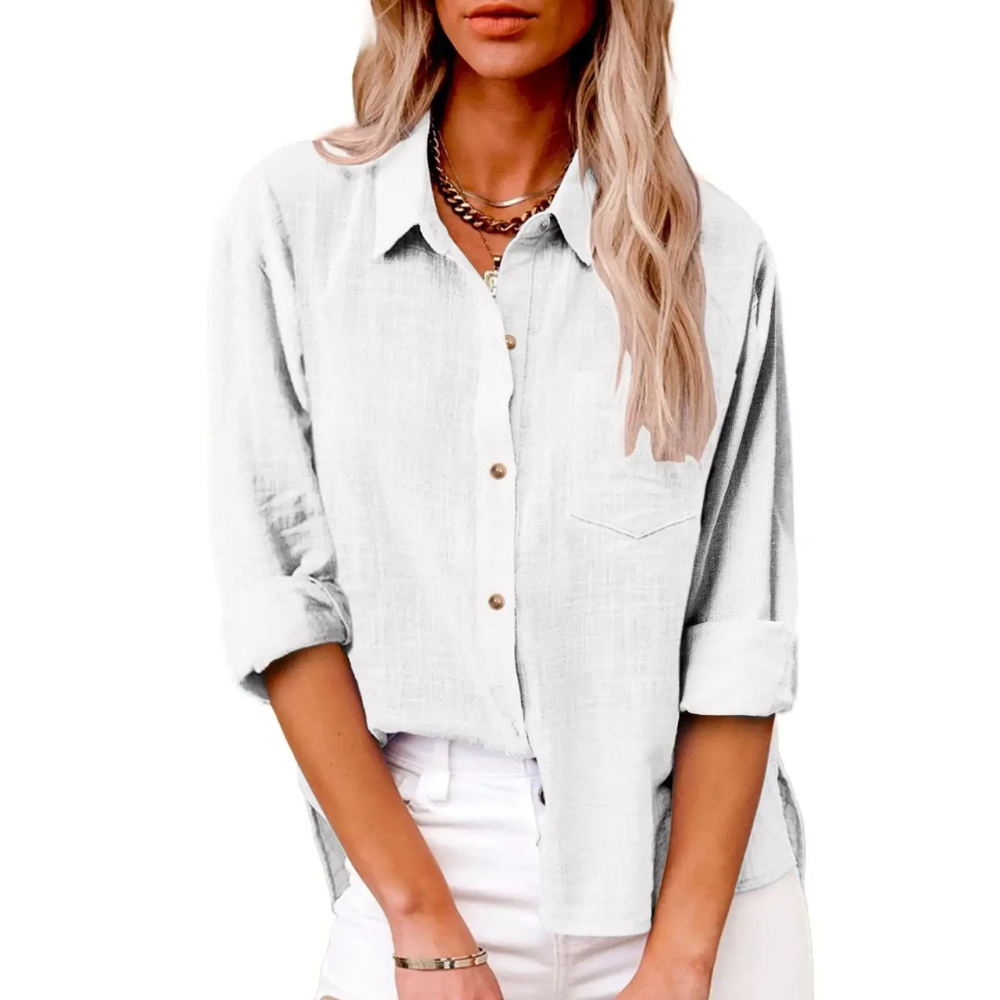 Elvira - Casual long-sleeve blouse - Breathable cotton - Feminine cut