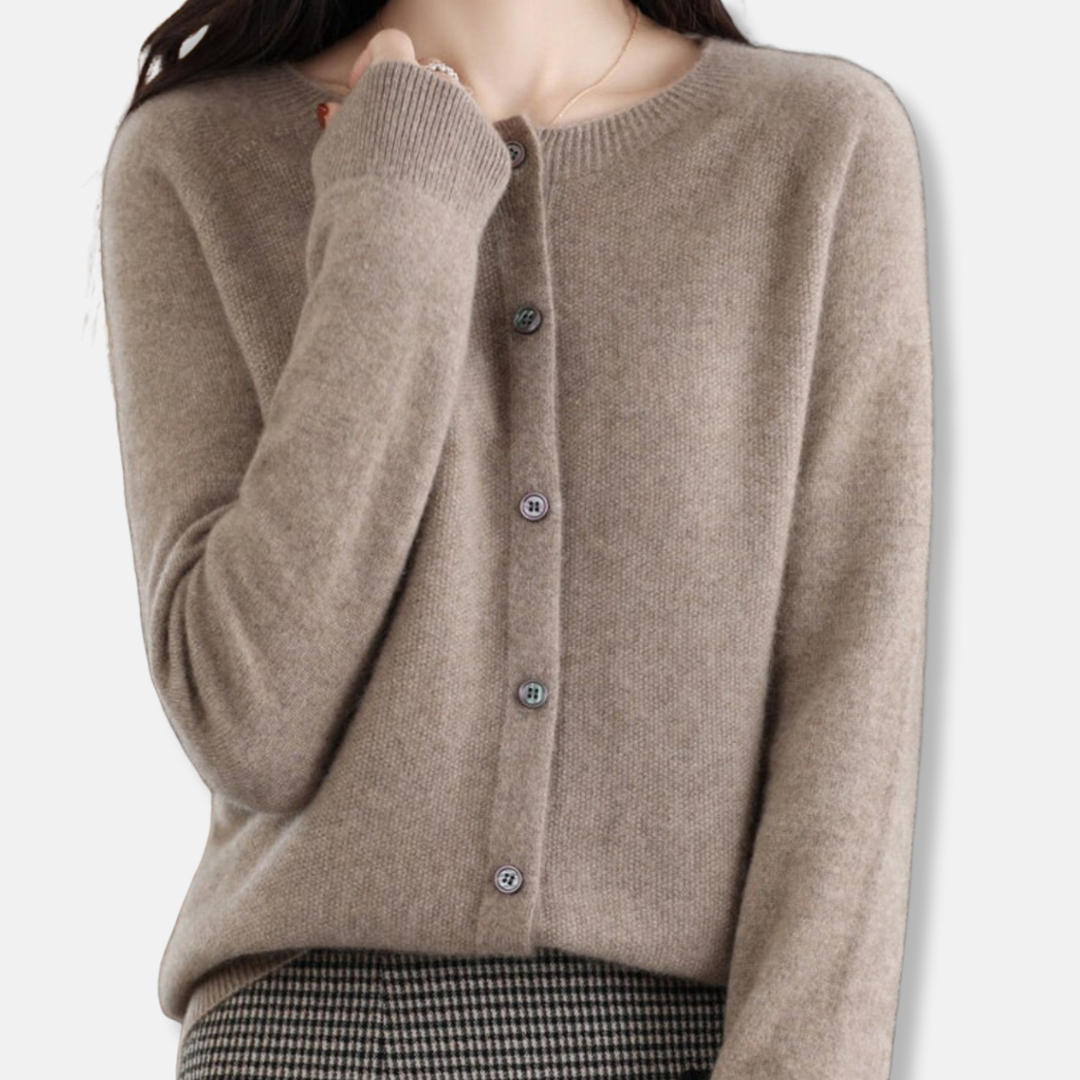 Isla Regular Fit Cardigan Sweater | Button Front Ribbed Sweater