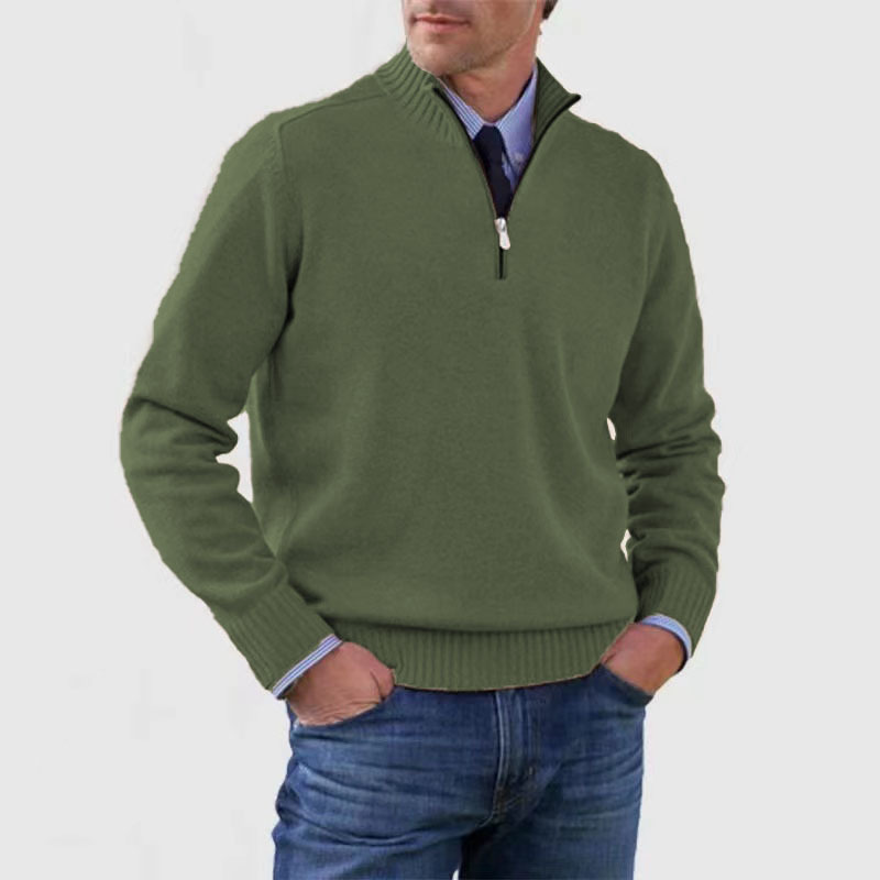 Mens Half Zip Jumper Knit With Soft Comfort For Everyday Wear And Smart Layering