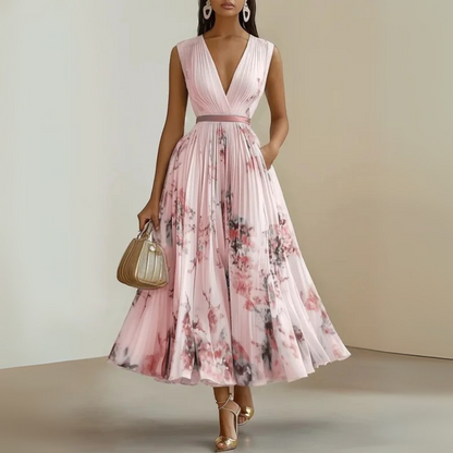 Women's Flowing Sleeveless Maxi Dress with Lightweight Fabric and Versatile Style