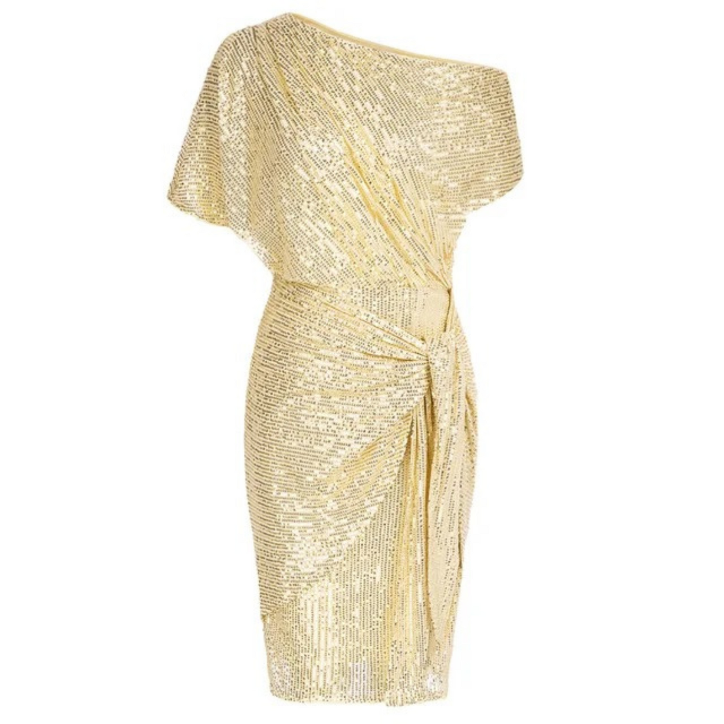 Leonie Elegant Evening Dress With Sparkling Sequin Details For Women Flattering Midi Cut