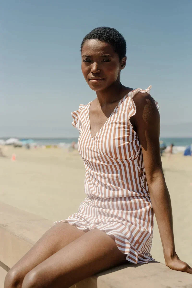 Women’s Ruffle Trim Romper | Modest