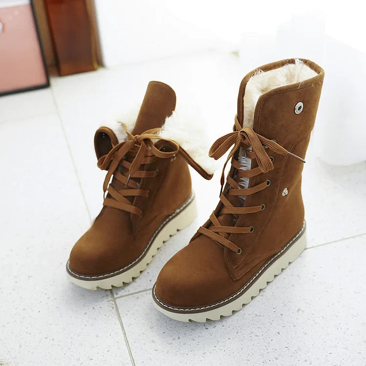 FEROX™ | Women’s Mid-Length Boots - Warm Lace-Up