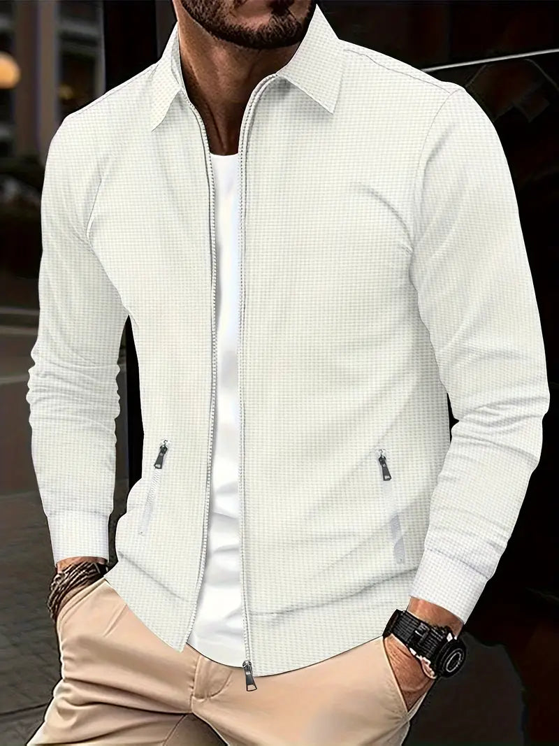 Men's Zipper Jacket With Stylish Look Full Zip Closure Easy To Pair With Jeans And Chinos