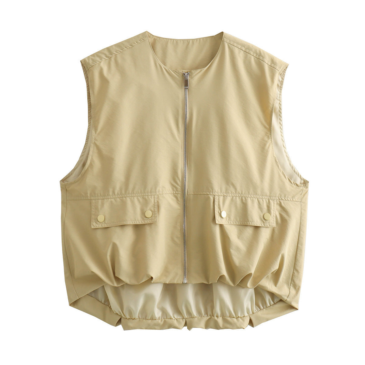 Beatrix Lightweight Sleeveless Vest For Women With Zipper And Vent Pockets For Sporty Casual Style