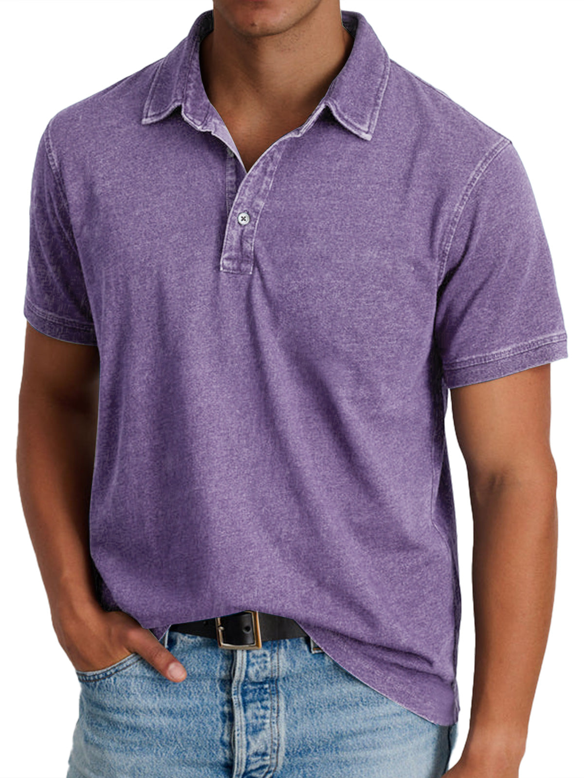 Men's Classic Polo Shirt Short Sleeve Versatile Everyday Essential With Structured Collar