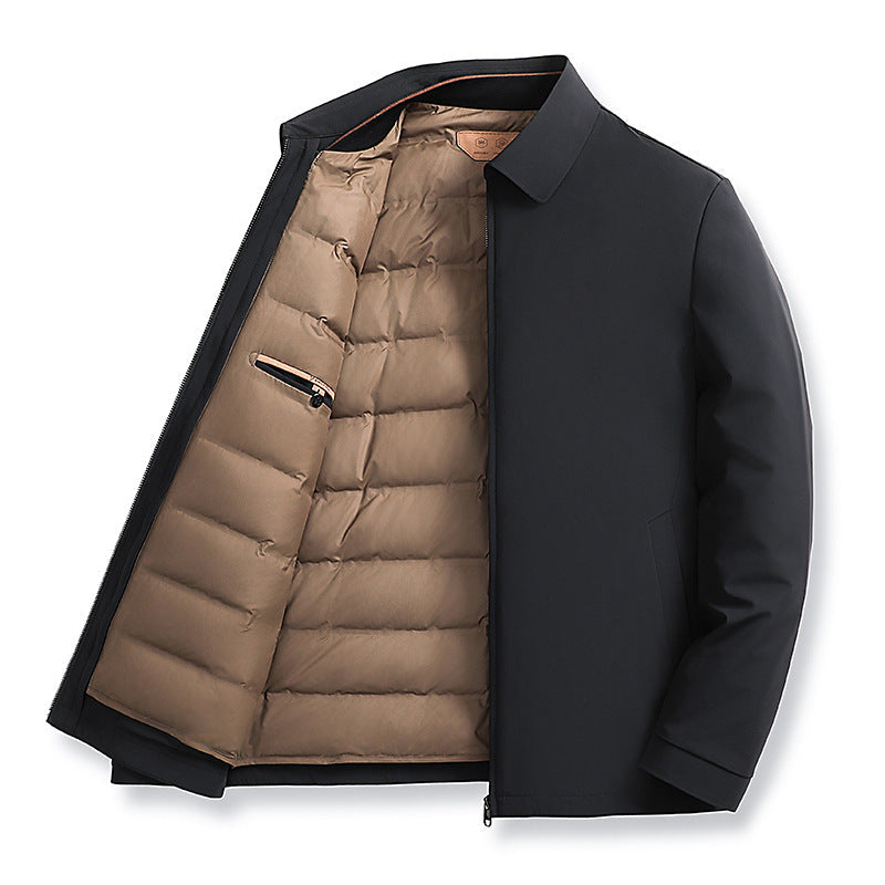 Jonathan Men's Down Jacket With Detachable Design For Timeless Warmth And Versatility