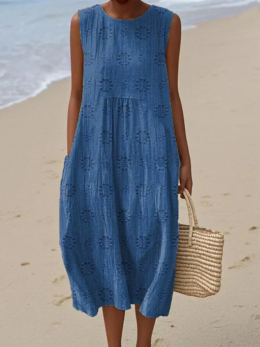 Olivia – Textured Midi Dress