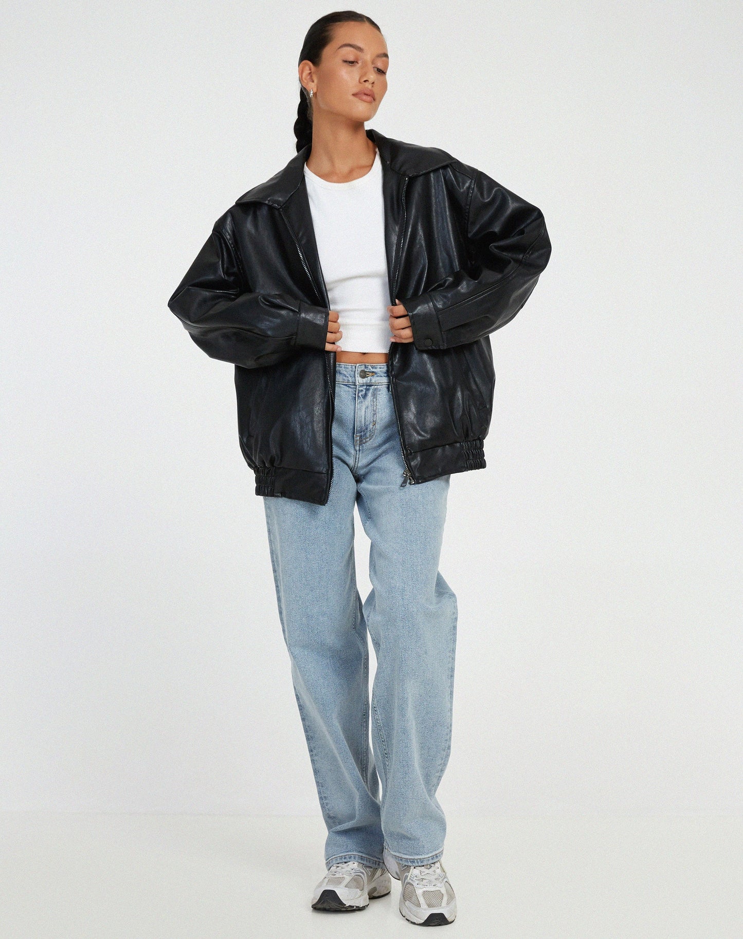Oversized Leather Jacket For Men And Women Soft Faux Leather With Loose Fit For Everyday Casual Wear