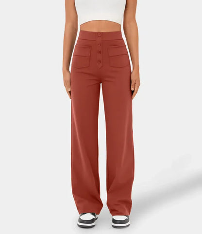 Ríana | Stylish pants with button placket for women