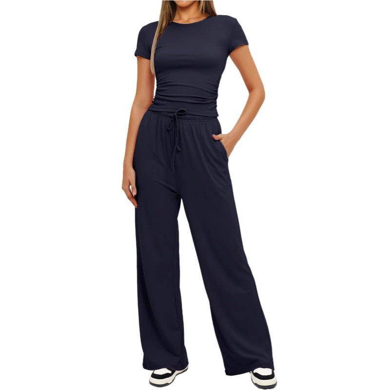 Margriet Pleated 2 Piece Set For Women Stylish Casual Comfort With Refined Fit And Modern Style