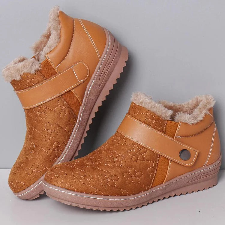 Velora | Comfortable Warm Lined Wedge Ankle Boots