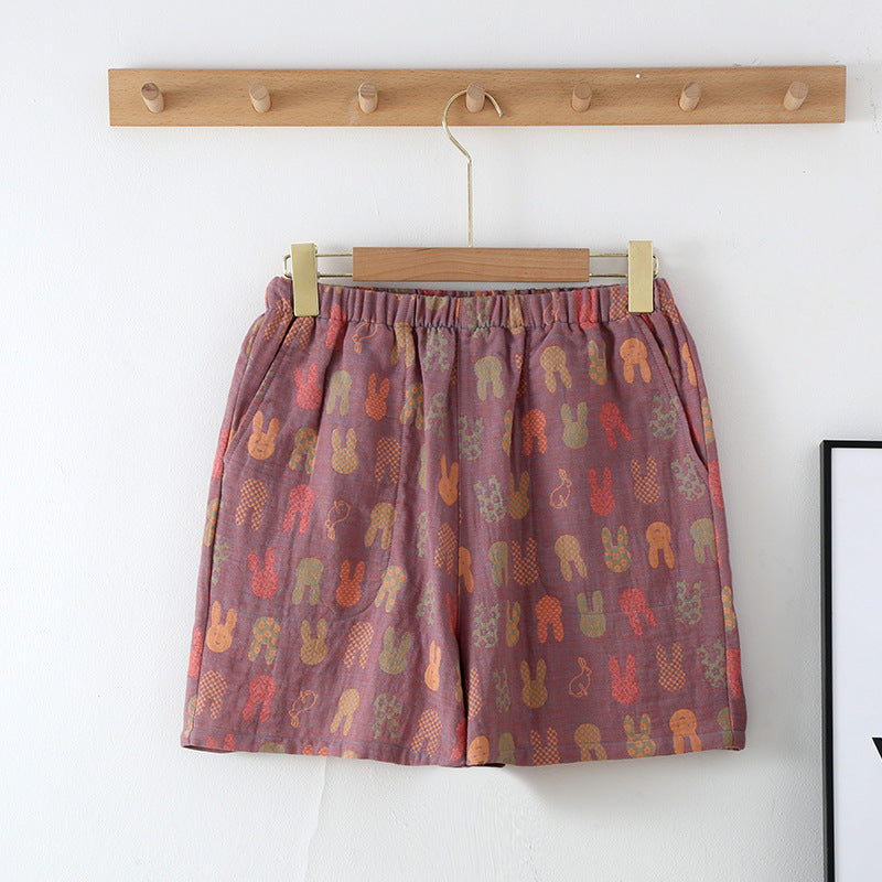 Mirjam Women Jacquard Shorts Breathable Cotton Comfort Lightweight Airy Summer Wear